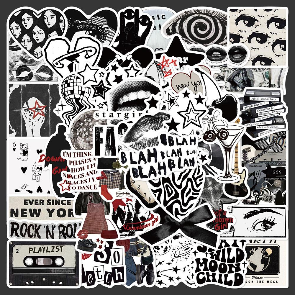 50Pcs/Set Downtown Y2K Girls Art Series 03 Waterproof Stickers DIY Fashion Doodle Decals Stickers