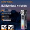 Ultrahelle Mini-Stirnlampe: Buntes Licht, Starke Magnetbasis, Digitalanzeige, Multifunktional, Lange Akkulaufzeit