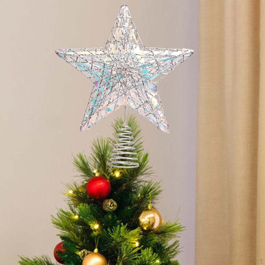 Christmas Tree Top Star Decoration Cute Festive Xmas Ornament for Living