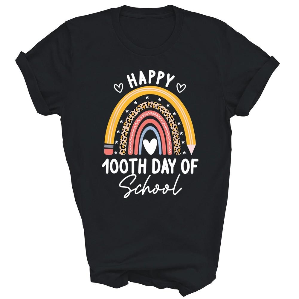 

Happy 100th Day Of School Teacher Appreciation 100 Days Unisex Shirt Gift L