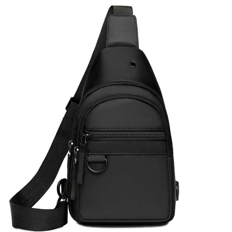 

Мужская легкая кроссбоди из оксфордской ткани с цветными блоками чёрный