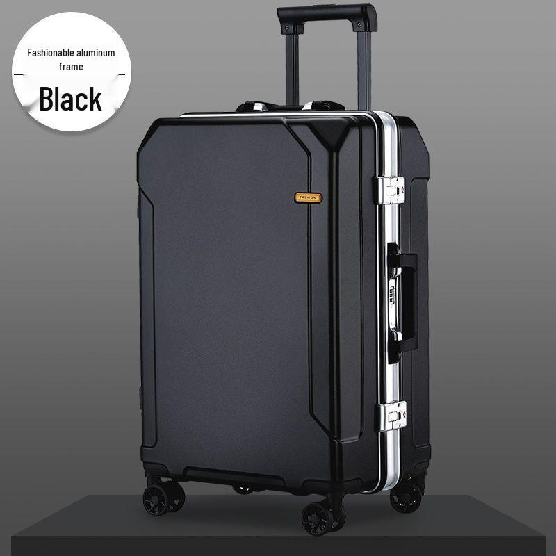 Kangaroo Leather Travel Suitcase - Durable, Large Capacity for Men, Women, and Students with Password Lock and Trolley Wheels.
