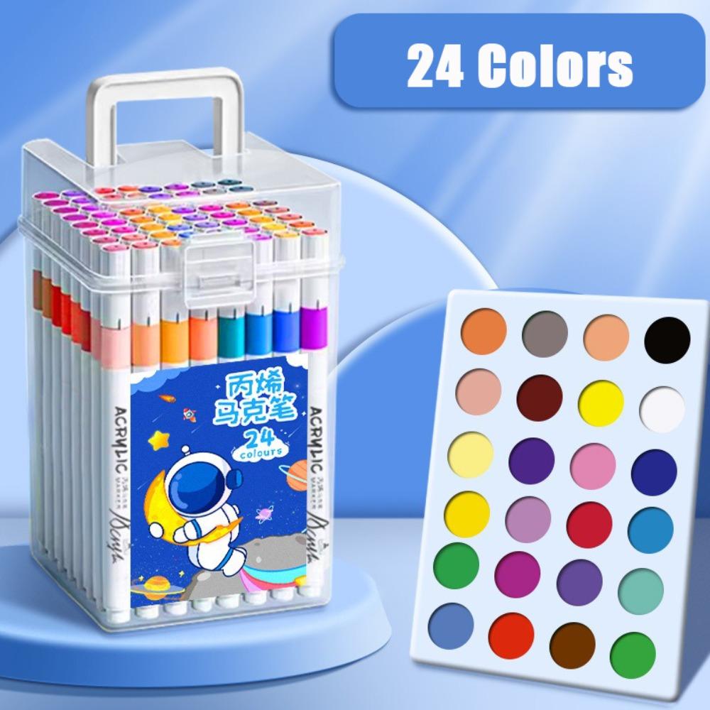 12-120 Colors Stackable Color Acrylic Marker Pen Washable Art Painting Markers  Stone Paint