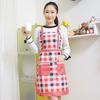 Classic Women Apron With Ruffle Pocket And Floral Roses For Kitchen And Chef Duties