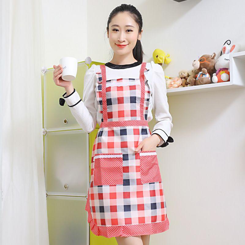 

Женщины С Фартуком Волан Карман Цветочный Розы Для Готовки Кухня Шеф-повар Официантка C-Red