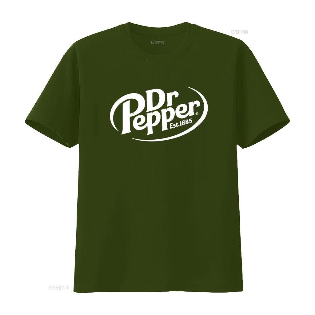 Dr Pepper Męska Koszulka z Klasycznym Logo Nowa L 2XL Założona 1885 Styl Vintage vintage Płukana Unisex Oddychająca streetwear homme