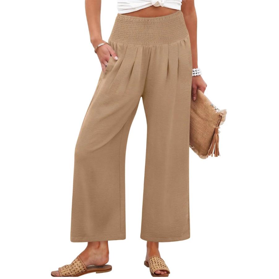 2025 Frühling/Herbst Damen High-Waist Einfarbig Gerades Bein Hose