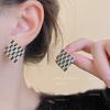 Fashion Geometric Bow Flower Pearl Earrings Women'S Premium Versatile Small Fragrant Wind Earrings