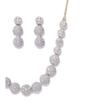 Jewellery Set for Women American Diamond Combo of Choker Necklace Set with Earrings, Bracelet and Ring for Girls and Women