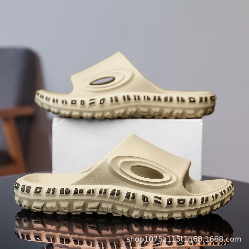 

Весна новая мягкая подошва пара односложные шлепанцы нескользящие и износостойкие повседневные и легкие уличные крутые тапочки 42-43 хаки