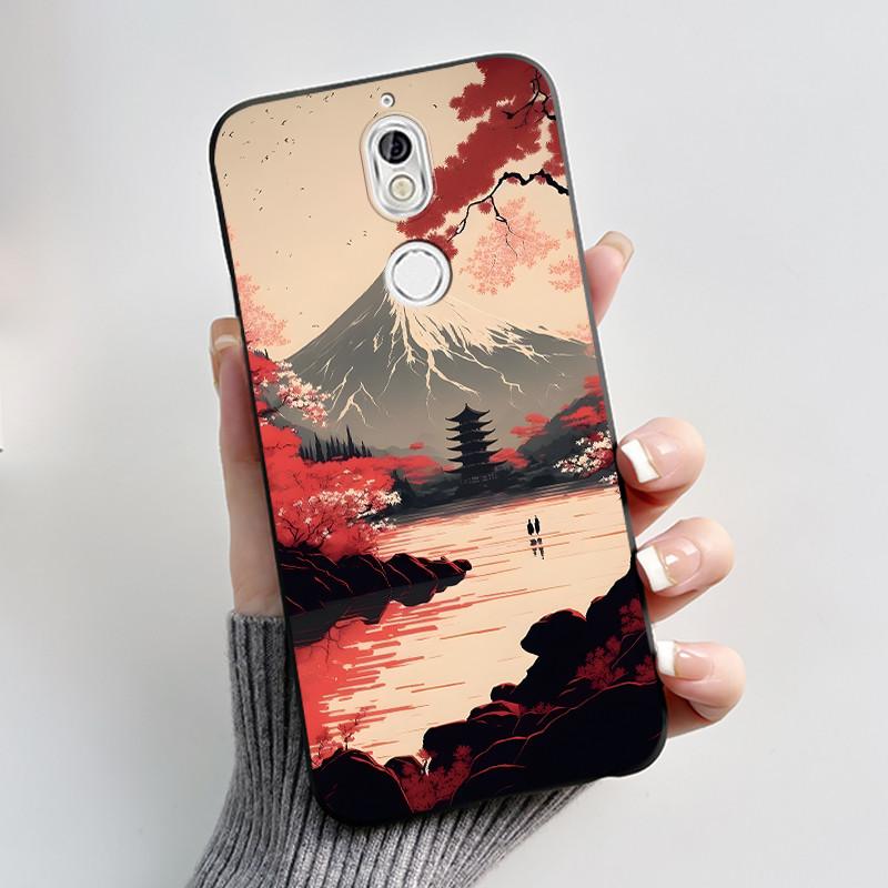 Case For Nokia 7 Phone Casing For Nokia 7 Plus Back Cover Trendy Soft Silicone Shockproof Black Case Milk Tea Rabbit Pattern