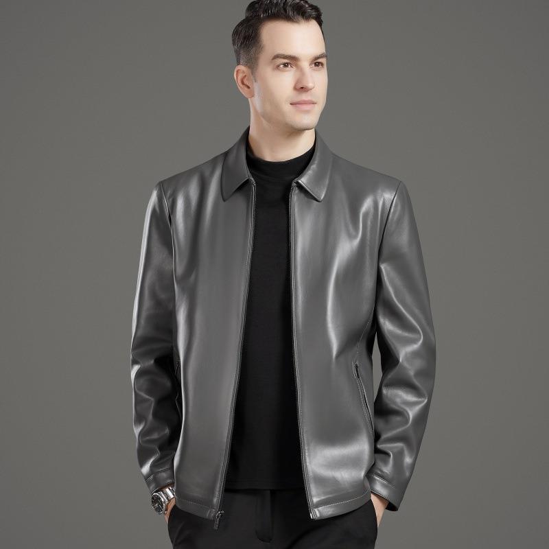 Новая мужская кожаная куртка — фото 4