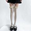 Damen Spitze Schwarz Weiß Rüschen Lange Socken Damen Mädchen Süße Strümpfe JK Lolita Nylon Spitze Leggings Über Knie Schleife Strumpfwaren