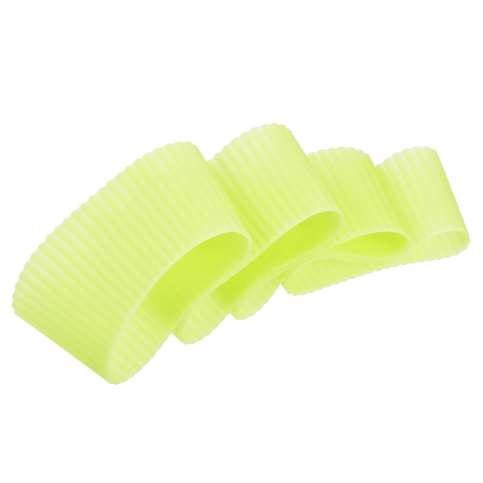 

4pcs Mug Sleeves Heat Resistant Protective Anti-slip Cup Silicone Covers Sleeve Covers Water Bottle Boots жовтий