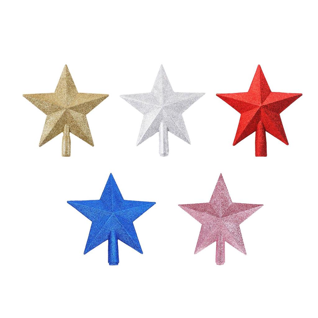 Christmas Tree Top Star Ornament Plastic Decorative Tree Topper for Festive Home Holiday Christmas Tree Decor