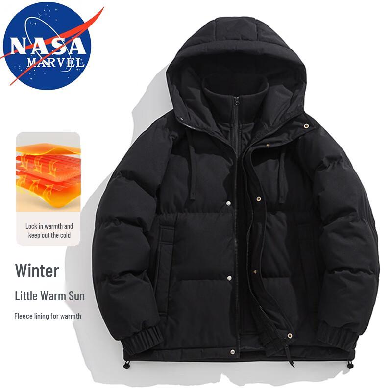 NASA MARVEL Men's Hooded Puffer Jacket