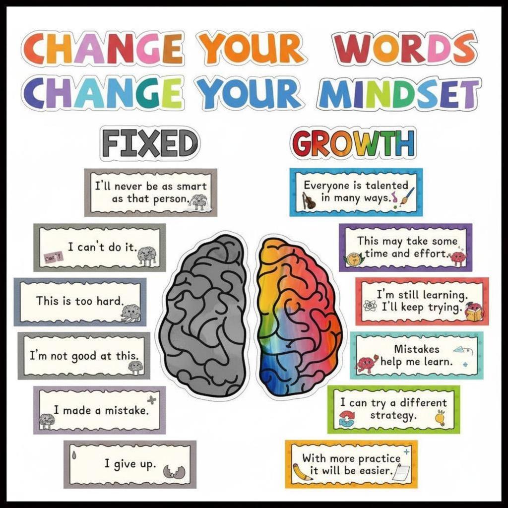 Resilience Building Poster Positive Statements Inspirational Quote Display Art Colorful Design