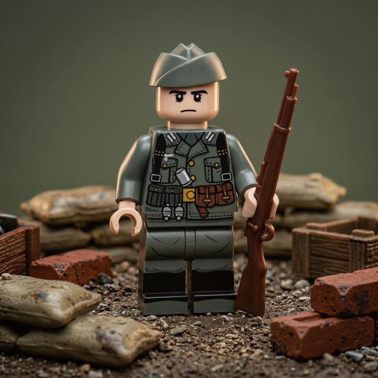 Yousheng 10 Pcs 1.7" Mini WWII Soldiers Figures Model Set Military Building Block Toys with Weapons Gift for Christmas Stockings Birthday Easter