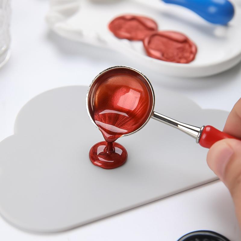 Replacements Solid Wood Handles/Heating Stamp Wax Silver Spoon For Stamp Scrapbooking Stamps Wax Seals Tools And Accessories