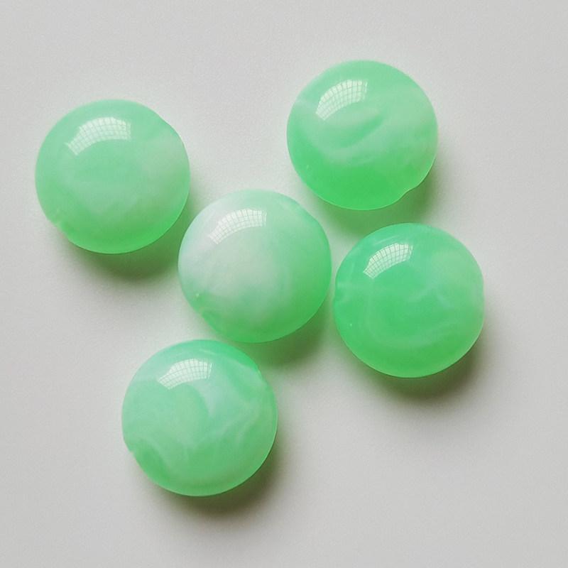 Акриловые круглые бусины с высоким глянцем, двухцветные, для изготовления украшений своими руками