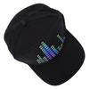 LED Display Baseball Cap APP Programmable Adjutsable Cotton Detachable 12x32 LED Display Hat