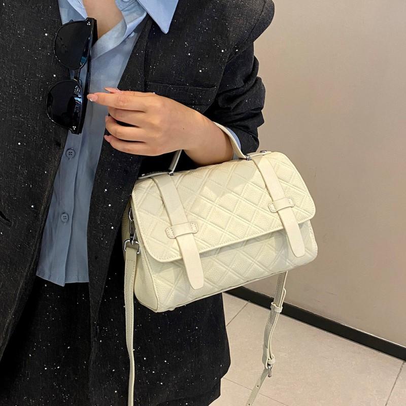 

Factory Women s Handbag Genuine Leather Bag Crossbody Shoulder Fashionable Checkered Mailman 25x11x17CM