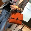 Genuine Leather Wide Strap Shoulder Crossbody Bags For Women  Trend Designer Short Handle Ladies Handbags