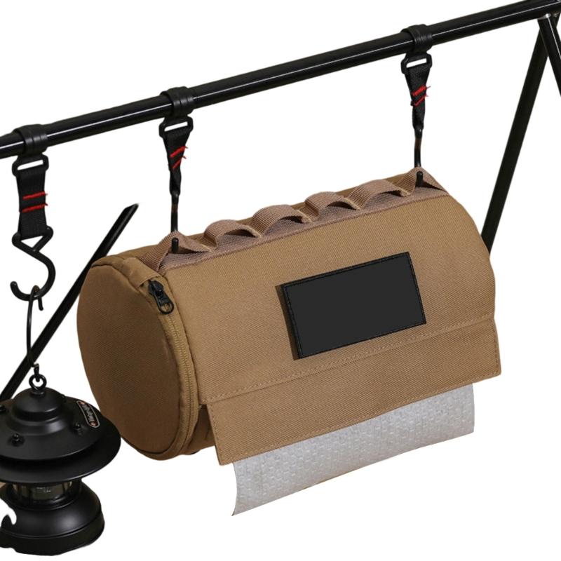 Bolsas para Papel Higiénico Bolsa de Almacenamiento de Papel Textura de Lona Impermeable y Anillas en D Multiusos Accesorios Adecuadas para Acampar