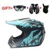 Full Face Motorcycle ATV Dirt Bike Karting Helmet ABS Universal Seasonal Riding Gear With Visor Mask Gloves