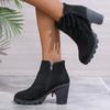Women Boots New Spring and Autumn Fashion Shoes for Women Pumps Casual Woman Comfortable Western Outdoor High Heels Boots Women