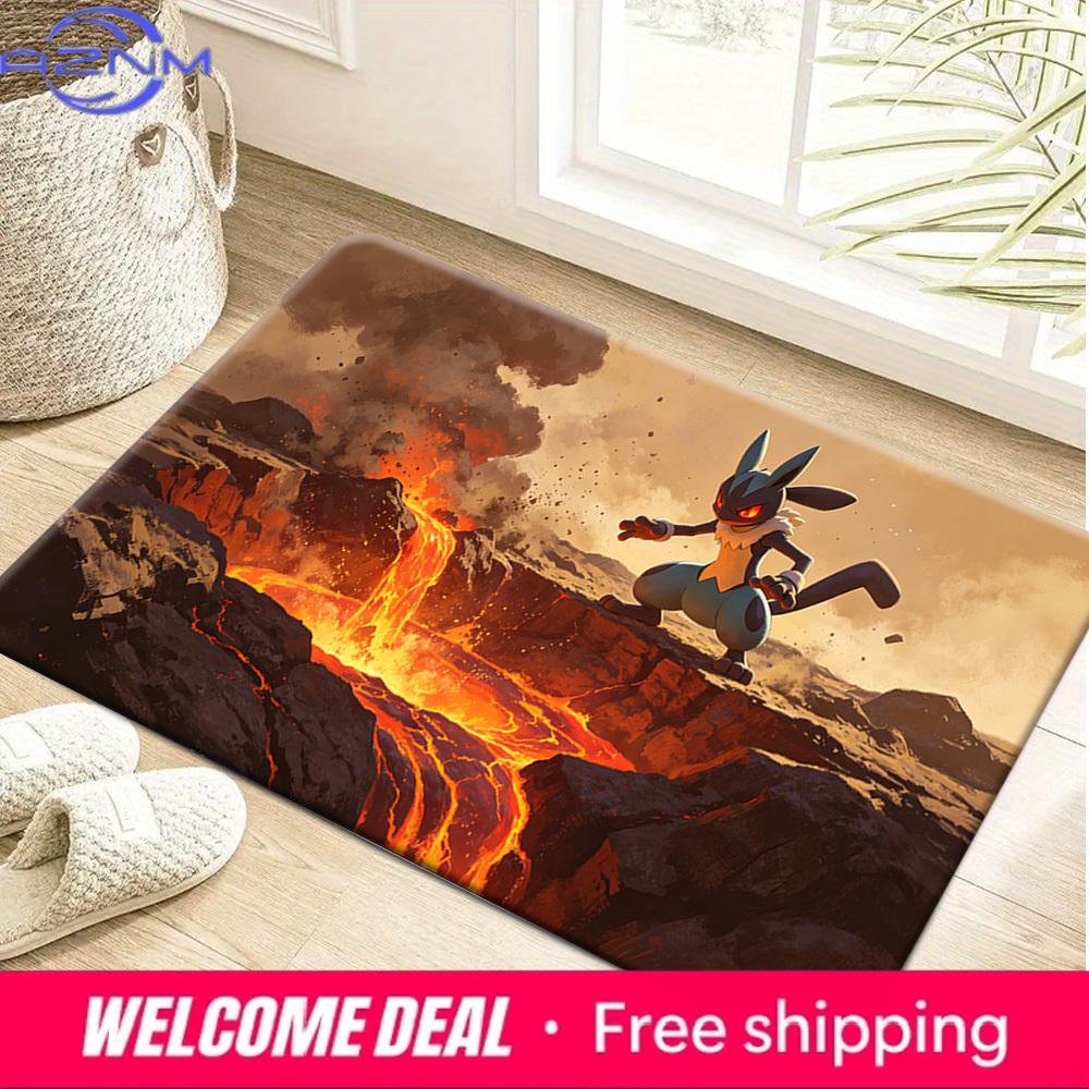 

Lucario Volcano Adventure Print Non-Slip Floor Mat Doormat 40cm x 60cm