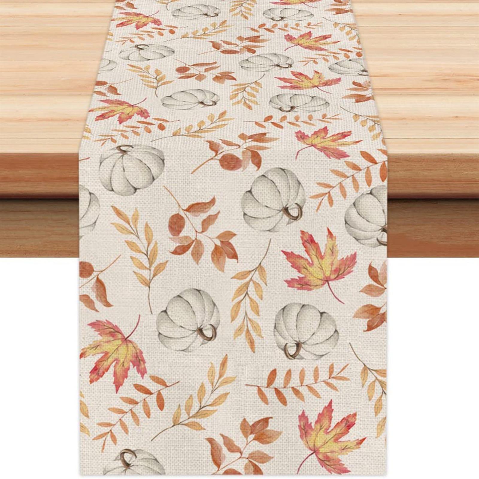 Linen Printed Insulation Mat For Home Dining Table Decoration Table Runners One Size