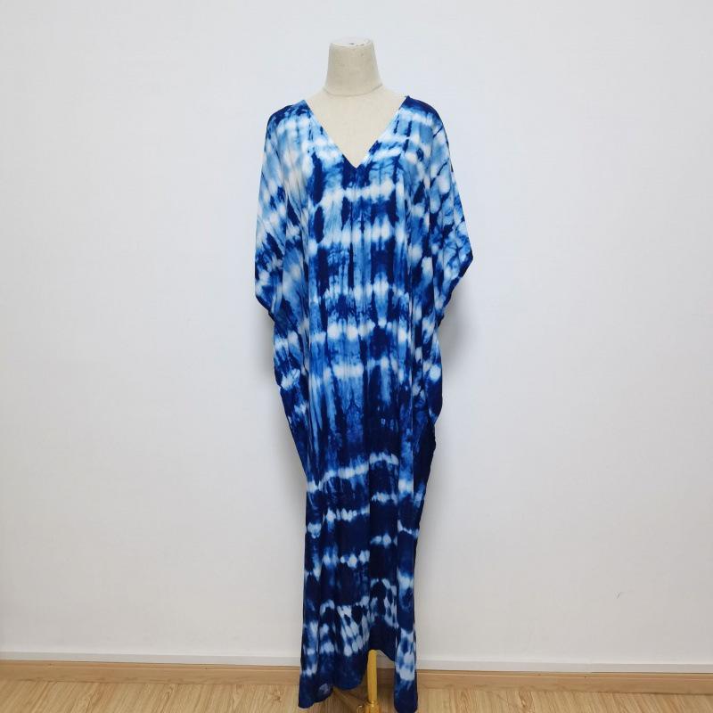 2022 European & American Beach Cover-up: Printed Long Robe & Bikini Sun Protection Dress