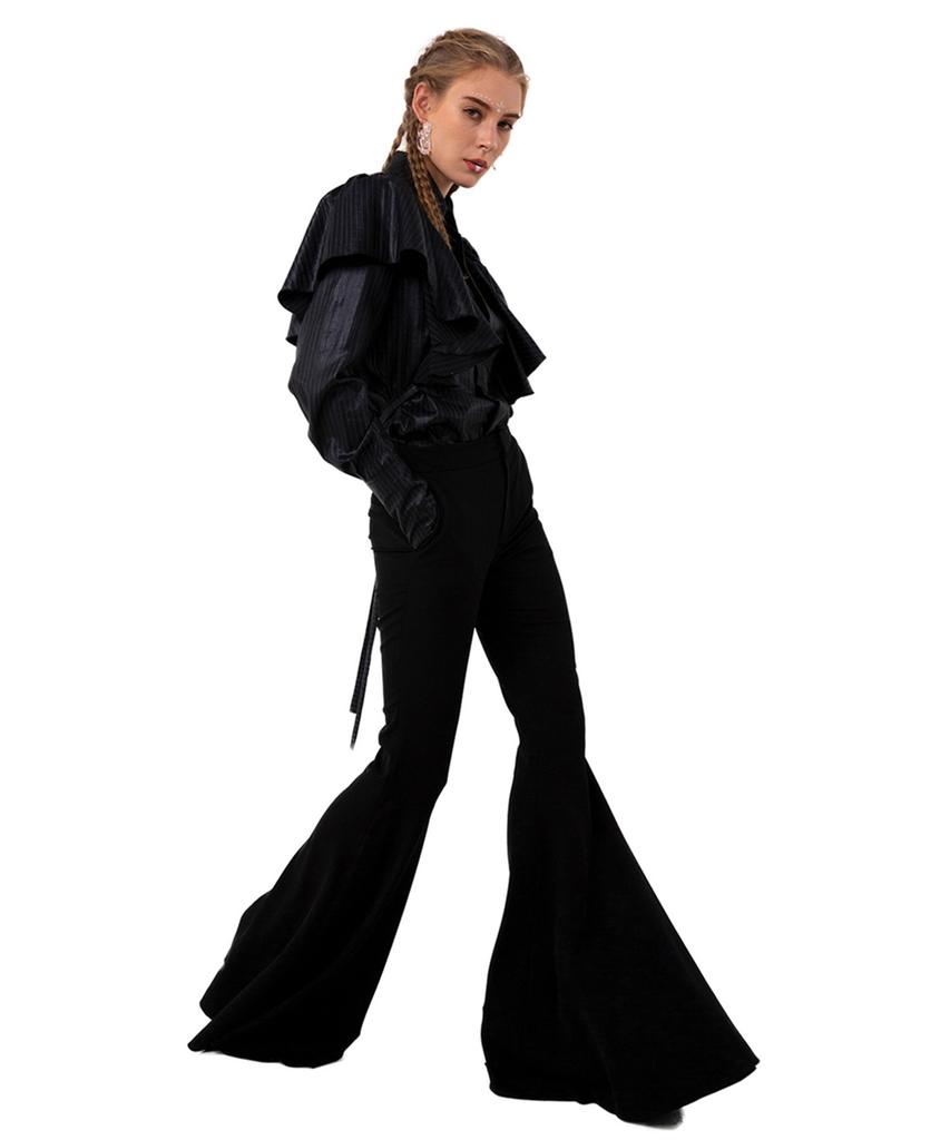 GREEDILOUS Black Flare Pants