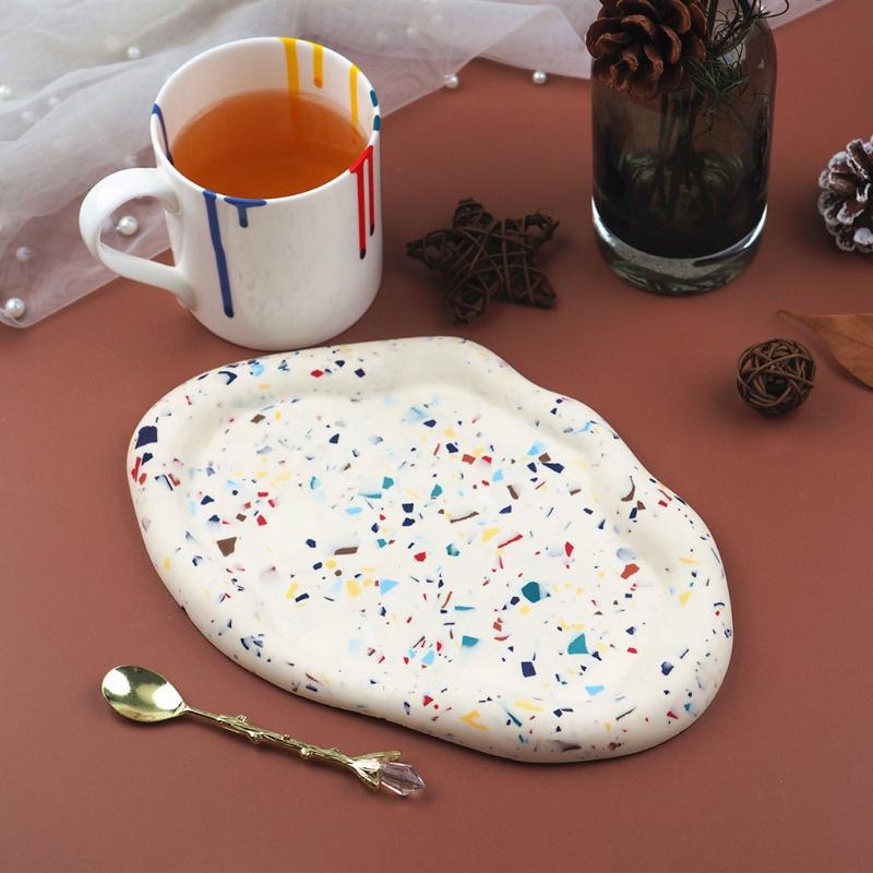 Irregular Clouds Plate Coaster Mold Handmade DIY Resin Epoxy Jewelry Silicone Glossy Mould for Plaster Tray