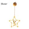 Suspended Starlight Window Accents LED Christmas Star Light, Tree Letter Suction Cup Hanging Lamp Reusable Decoration Set for Glass, Battery Operated