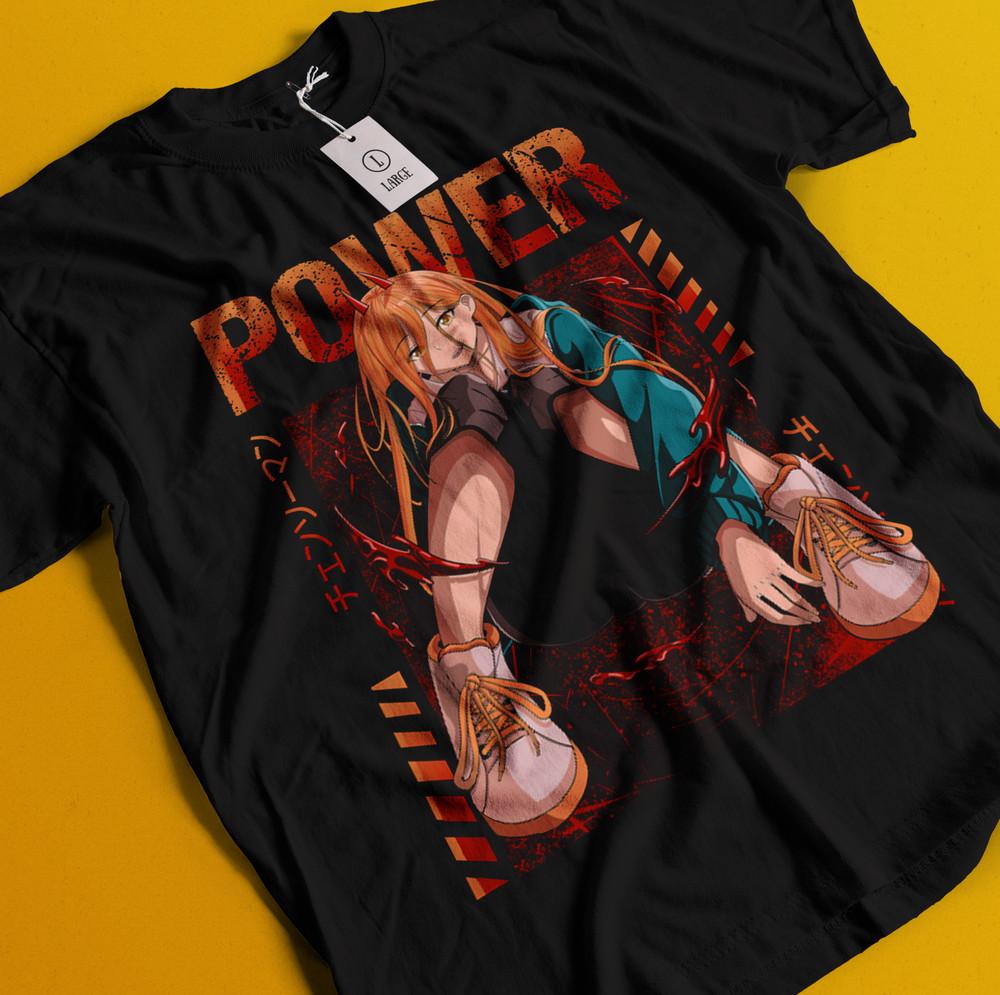 

Человек-бензопила Макима Футболка Аса Аки Аниме Дэнджи Футболка Пауэр Футболка Все размеры 4XL