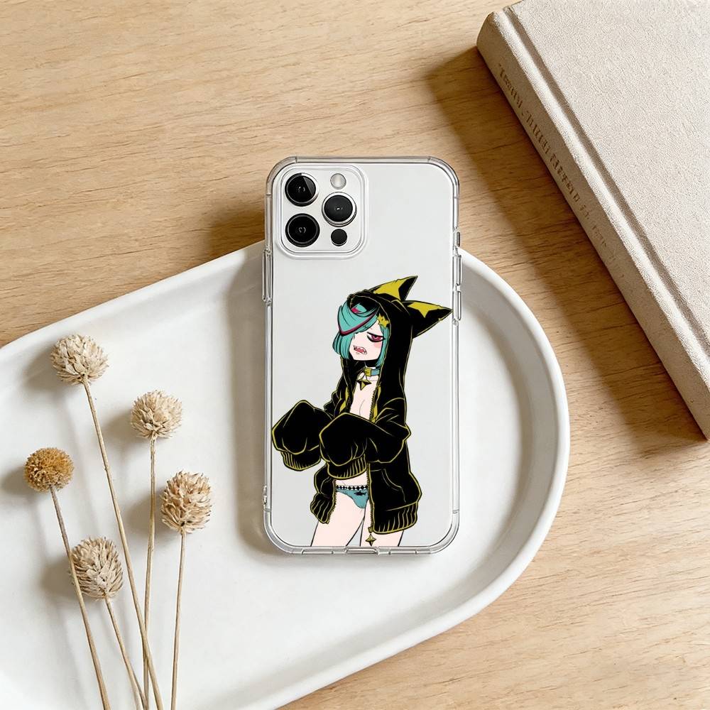 Gushing Magical Girls Manga Phone Case For iPhone 17 16 15 14 13 12 11 Mini Pro Max Plus Transparent Cover
