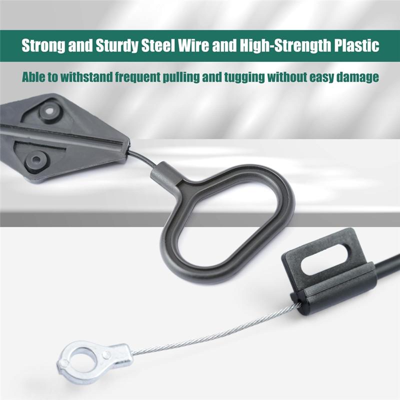 A96I-2Pcs Forlazy Boy Handle Cable Release Cable D Ring Parachute Style Lounger Release Cable Lounger Handle Replacement