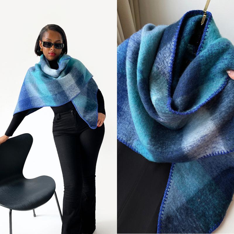 Four Seasons Available New Women'S Versatile Haircoat Imitation Cashmere Scarf Warm Medium Scarf Shawl