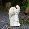Handcrafted Religious Link Monument Cemetery Ornament Detailed Angel Figure Underweight Resin Sculpture For Gardens