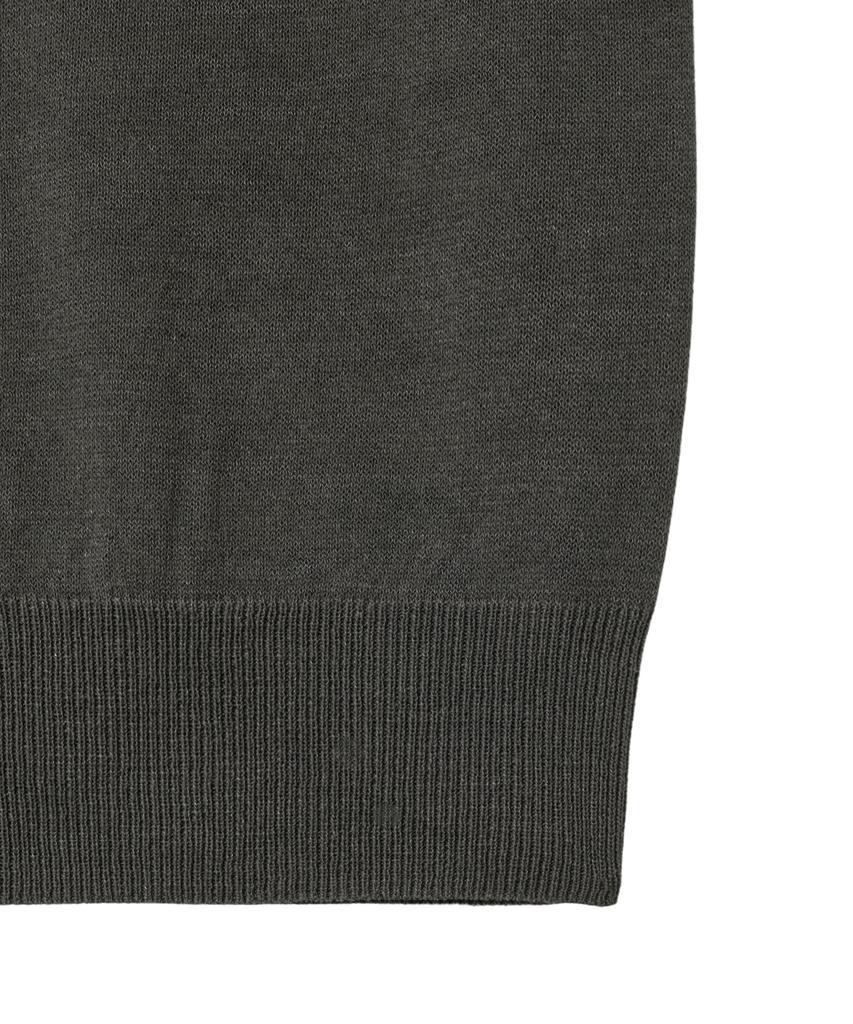 NOIRER FOR WOMAN Linen Off-Shoulder Knit (Charcoal)