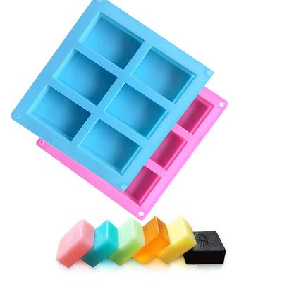 Newest 1-1 Pieces Silicone Mould Tools for Soap Making 6 Cavity Rectangular Mould for Cakes DIY Baking Hand-Made Soap Tools