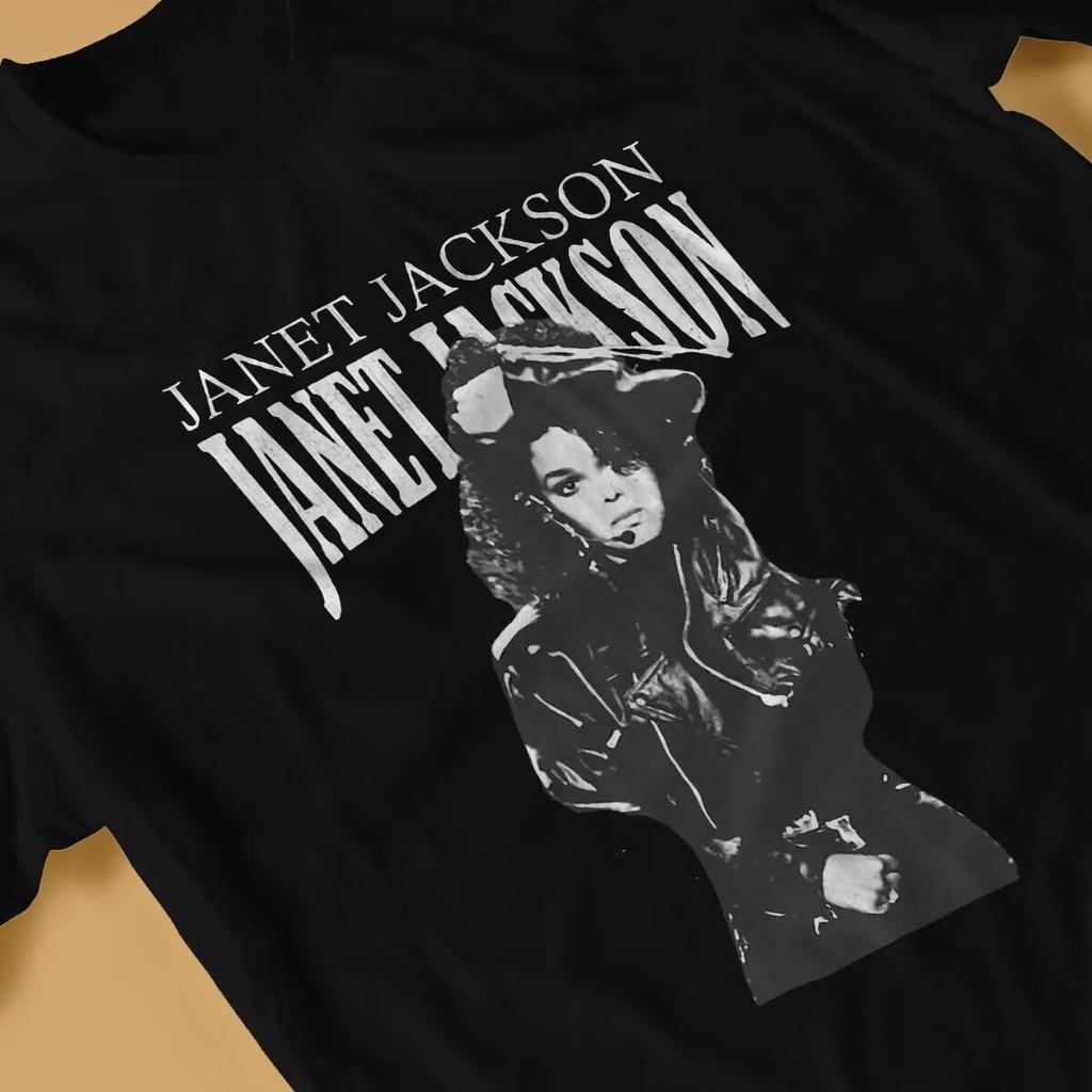 Unisex's Singers And Actors In The American Pop Music Industry T Shirt Janet Jackson Czysta bawełna Ubrania Nowość Krótki rękaw
