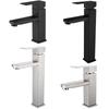 Stainless Steel Square Basin Mixer Faucet