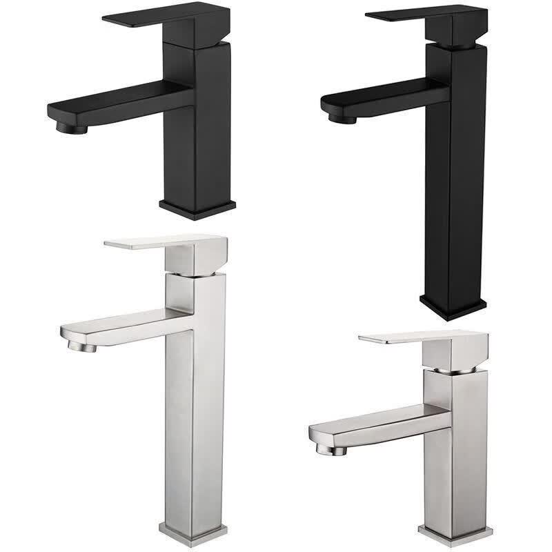 Stainless Steel Square Basin Mixer Faucet
