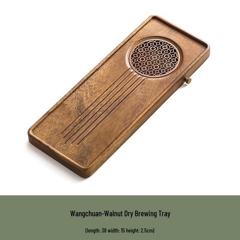 WJ Retro Light Luxury Walnut Dry Tea Tray