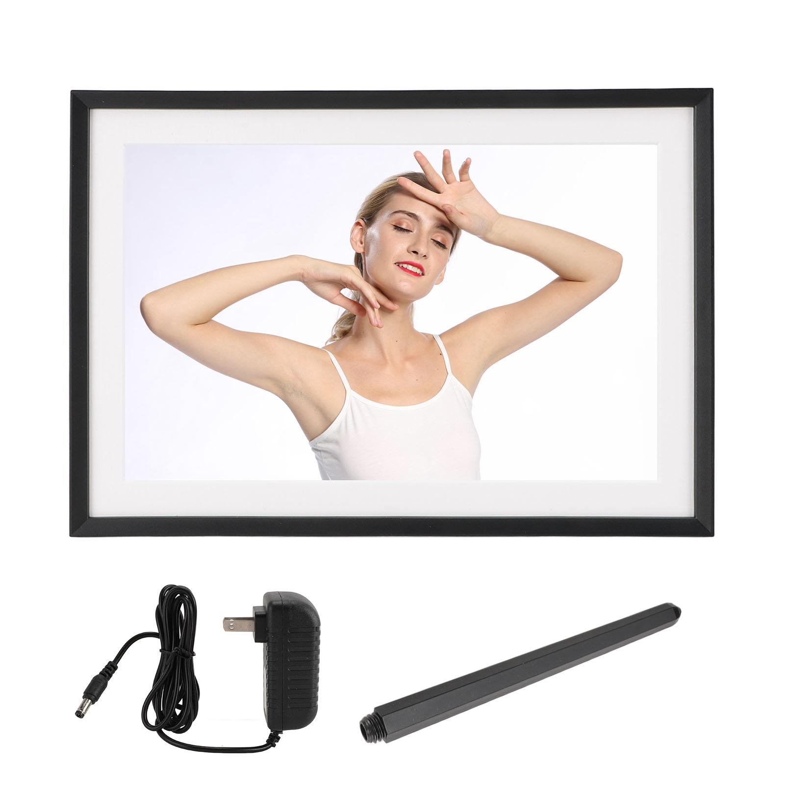 

Цифровая фоторамка со светодиодной подсветкой, цветная подсветка, 10,1-дюймовый HD-экран 1280x800, сенсорный экран, автоматический поворот, беспроводная связь. Мы US Plug