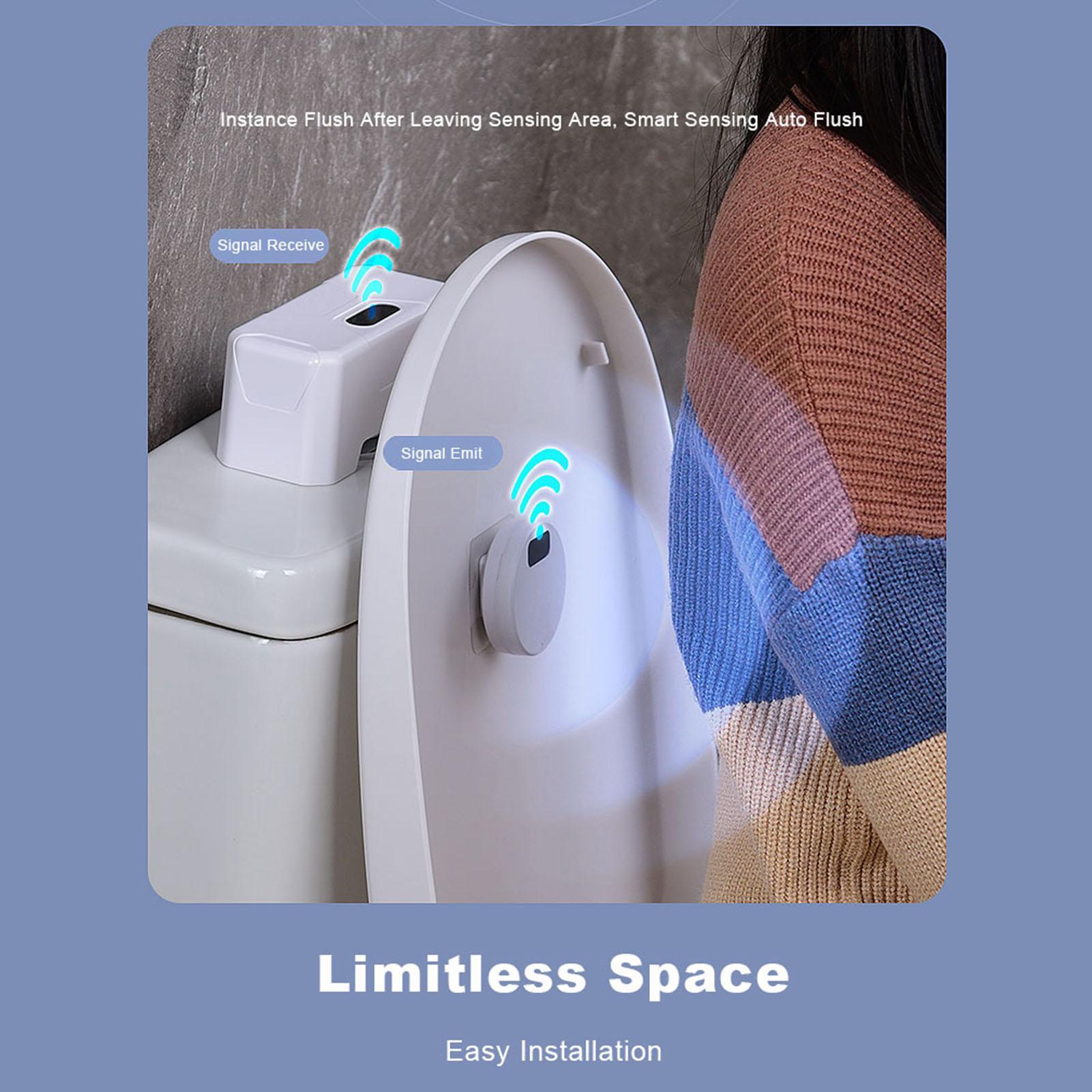 Бесконтактный смыв для унитаза Инфракрасный датчик Смыватель Комплект Перезаряжаемый USB-зарядка Автоматический смыватель с аккумулятором 1800 мАч CN