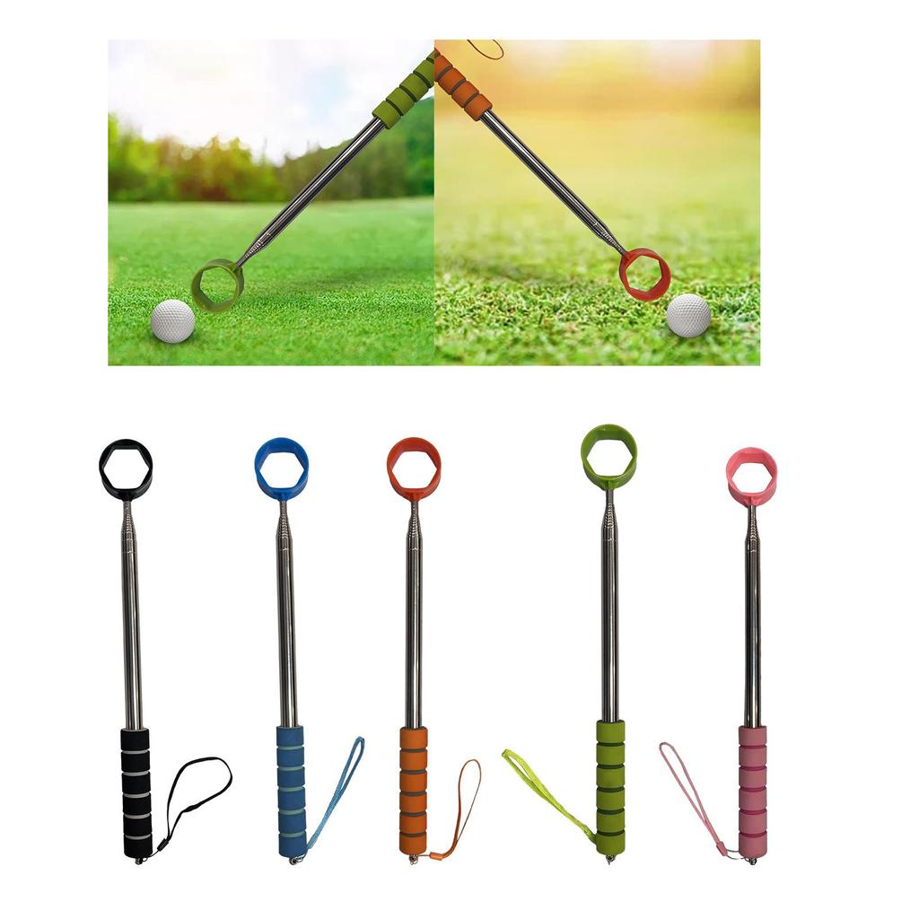 Golf Ball Retriever Telescopic Grabber Tool Golfers Gifts Locking Spoon